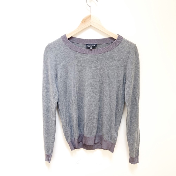 Topshop Sweaters - TOPSHOP gray crewneck sweater sz 2